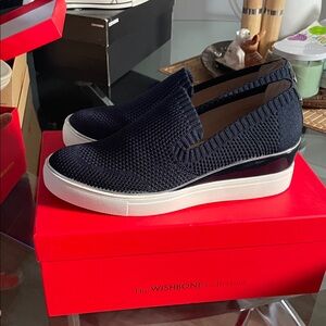 Wishbone Collection Navy Wedge Shoes